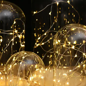 Skaidraus Stiklo Cloche Ekranas Kupolas Su LED Pasakų Žibintai Kalėdų Dekoro Dovana