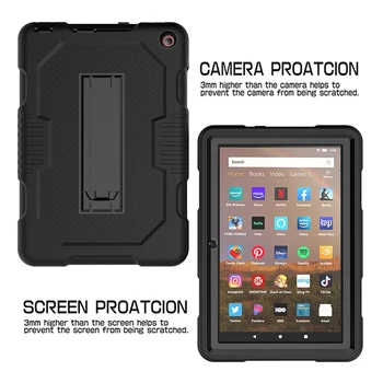 Amazon Fire HD 8 2020 Tablet Funda Vaikai Saugiai Sunkiųjų Silikono Hard Cover už 