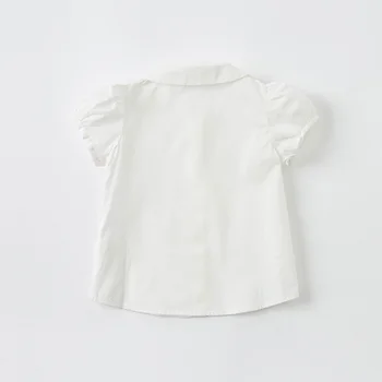 DB17449 dave bella vasaros mados kūdikių mergaičių siuvinėjimo marškinėliai kūdikiams, vaikiška viršūnes vaikų aukštos kokybės drabužius