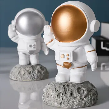 Šiaurės Stiliaus 3D Astronautas Figūrėlės Namų Puošybai Amatų Mėnulis Miniatiūros Namų Dekoro Planetos Papuošalai, Vaikų Kambarys Dovanos