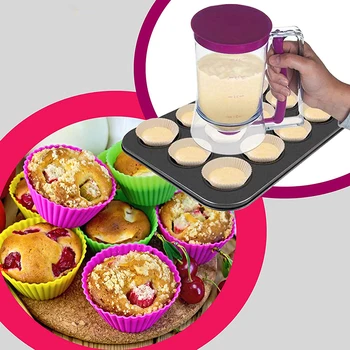 Cupcake Blynų Tešlą Balionėlis Įrankis Sausainių Tortas Belgijos Vafliai Tešlos Bandelės Ropliai Puodeliai Maisto Įtaisą Bakeware Maker 900ml