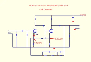 MOFI-SHURE-Tube-Stiprintuvo Phono(MM) PCB RIAA