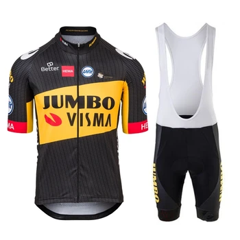 2021 naujas jumbo visma grupė vyrų dviračių džersis kostiumas maillot trumpomis rankovėmis drabužius vasarą dviračiu, mtb šortai, kombinezonai su antkrūtiniais rinkiniai ropa de hombre