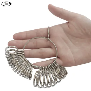 Berkem JAV Žiedas Matavimo Nustatyti Žiedas Sizer Matavimo Papuošalai Įrankis Su standartiniu Ratu Komplektai Piršto Gabaritas Žiedai