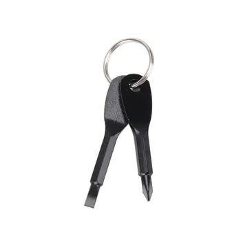 1 Rinkinys Mini Nerūdijančio Plieno EDC Nešiojamų Juostinėmis Atsuktuvas Veržliarakčio Raktų Žiedas Pėsčiųjų Lauko Multi-Pocket Mini Taisymo Įrankis