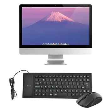 2021 Naujas 85Keys Sulankstomas Minkštas Silikoninis Vandeniui Išjungti USB Laidinė Klaviatūra Mini Klaviatūra Nešiojamas Kompiuteris Priedų