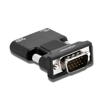 HDMI Į VGA Moterų ir Vyrų Adapterį Skaitmeninis Analoginis Garso ir Vaizdo Adapteris, skirtas PS3, HDTV Projektoriaus Ekranas
