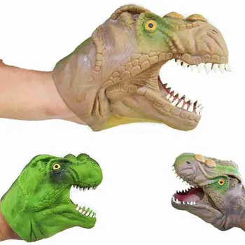 Minkštos Gumos, Vinilo Gyvūnų Galvos Lėlių Vertus Žaislas Vaikui Pirštinės Modelis Dovana Dinozaurų Vertus Galvos Dinozaurų Vaiko Žaislas Vaikams, Lėlės, Žaislai