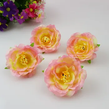 5CM Dirbtinė Arbata, Rožių Dekoratyvinės Šilko Gėlių Vadovai 