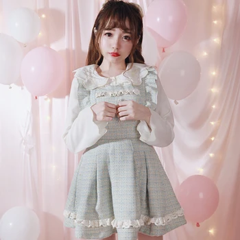 Princesė saldus lolita dress Bobon21 išskirtinis dizainas labai švelnus, geras, mažai PANELE falbala vest suknelė įrašą spalva D1343