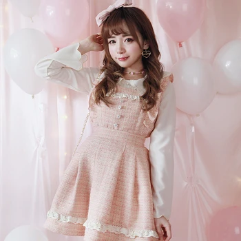 Princesė saldus lolita dress Bobon21 išskirtinis dizainas labai švelnus, geras, mažai PANELE falbala vest suknelė įrašą spalva D1343