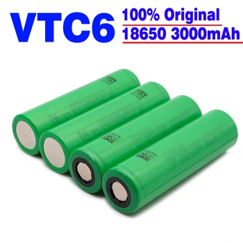100VNT Originalus 18650 baterija VTC6 3.7 V 18650 3000mAh akumuliatorius už us18650 vtc6 3000MAH 30A Žibintų Žaislai, Įrankiai