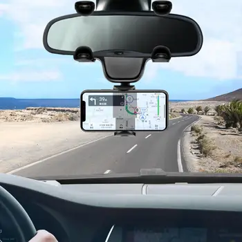 Reguliuojamas Automobilių Galinio Vaizdo Veidrodis Telefono Laikiklis Laikiklis Vairuotojo Diktofonas Tvirtinimo Apkaba