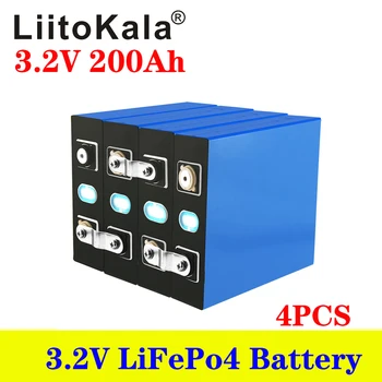 4pcs LiitoKala 3.2 V 280Ah 105Ah 90Ah 200Ah 320Ah LiFePO4 baterija PASIDARYK pats 12V Motociklas elektromobilis Saulės baterijos, Keitiklis