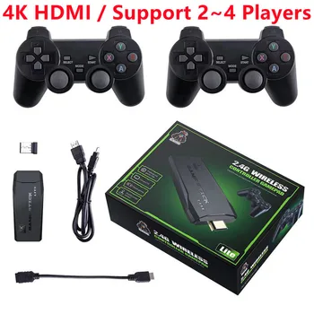 Mini HDMI Retro TV Vaizdo Žaidimų Konsolės Built-in 10000+ Žaidimai 4K HD Retro Mini TV Box Vaizdo Žaidimų Grotuvas, PS1 2/4 Žaidėjai