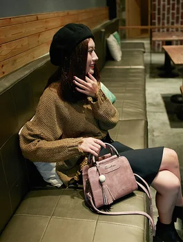 2019 naujas moterų rankinės, paprastas mados atvartu, tendencija kutas moteris messenger bag, korėjiečių versija pečių maišą.5