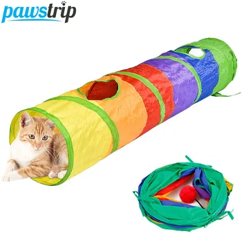 Pawstrip Katė Tunelio Žaislas Augintiniui Vamzdis Išardomi Kačiukas Kačių Žaislai, Dėlionės Naudotis Slepiasi Mokymo Naminių gyvūnų Žaislai Katėms 120cm Ilgio