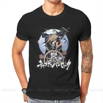 Kosmoso Piratų Cpatain Harlock T Shirt, Derliaus Paauglys Alternatyvių Prarasti Crewneck Marškinėlius Viršuje parduoti Harajuku Vyrų Viršūnės