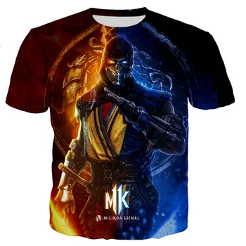 Anime Žaidimas Mortal Kombat 11 Spausdinami 3D T-shirt Vyrai/moterys Atsitiktinis Mados Harajuku T Marškiniai Plius Dydis Streetwear Madinga Tee Viršūnės