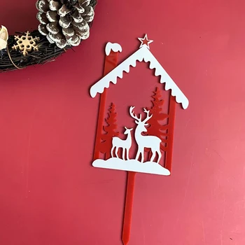 Linksmų Kalėdų Akrilo Tortas Topper Sniego Raidžių Cupcake Topper Už Kalėdos Grupė Kalėdų Pyragas Dekoras