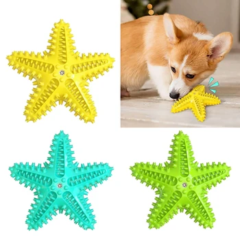 Patvarus Piskliwy Šunį Kramtyti Žaislus Žvaigždės Formos Šuns Žaislai, Agresyviai Chewers Mažų Vidutinių ir Didelių Šunų Dantų Valymo