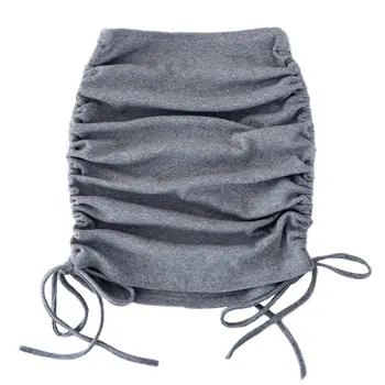 Moteris sijonai harajuku 2021 m. pavasario rudens laikotarpiu ponios mezgimo siūlai pusėje atkreipti string elastinga seksualus moteriški sijonai WSL4321
