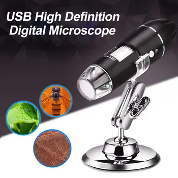 1600X USB Skaitmeninis Mikroskopas, Elektroninis Mikroskopas su Kamera Endoskopą 8 LED didinamasis stiklas Reguliuojamas Priartinimas su Stovu PC