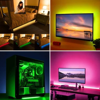 Bluetooth LED Šviesos Juostelės RGB 5050 Apdaila, Apšvietimas, Lempos Naktį šviesos Šviesos String TV Foną Miegamajame apdaila