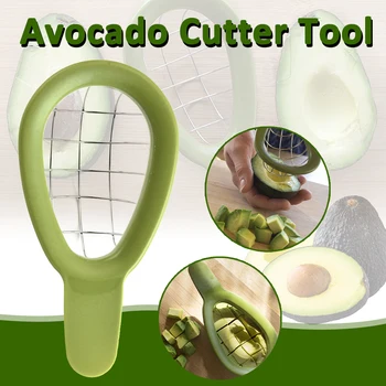 Avokado Slicer Meliono Vaisių, Daržovių Cutter Nerūdijančio Plieno Virtuvės Rankinių Įrankių Dalykėlių Kauliukai Kubas