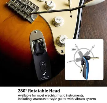 1 Pora Elektrinė Gitara 2,4 GHz Bevielio Įkrovimo Sistema Siųstuvas Imtuvas