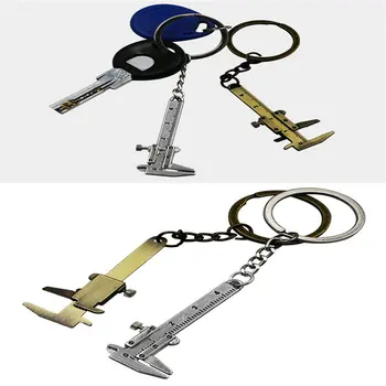 Vernier Suportas Key Chain Mini Nešiojamieji Cinko Lydinio Metalo Imitavimo Modelį Skaidrių Valdovas Vernier Universaliųjų Automobilių Raktų Žiedas