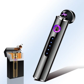Kūrybiškumo Elektrinis Metalo Žiebtuvėlių, Rūkyti Vėjo Dual Plazmos Lanku Įkraunamas USB Žiebtuvėlis Disponuojamų Cigarečių Dalykėlių