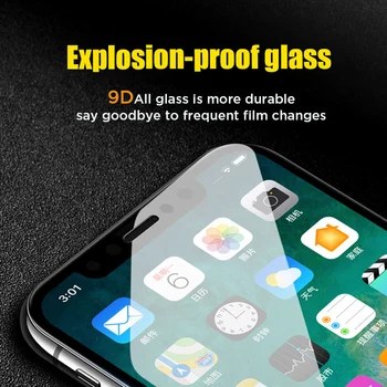 3 VNT 9D screen protector, iphone 12 11 Pro max mini grūdintas stiklas iphone 8 7 6 6S 5 5S Plus SE 2020 X XR stiklo
