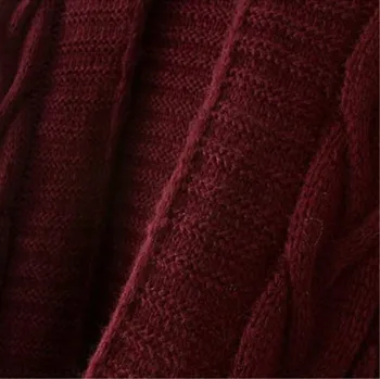 Moterys, susagstomi megztiniai Megztinis V-kaklo Susukti Ilgi Megztiniai Švarkai Didelis Kišenės Pavasario Ilgi susagstomi megztiniai Džemperiai Šilti Poncho