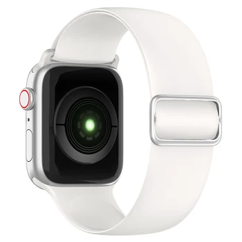 Solo Kilpos diržas, Apple Watch Band 44mm 40mm 38mm 42mm reguliuojamas silikono Elastingas Diržas apyrankę band 