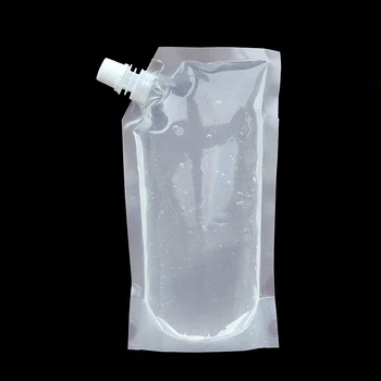 1pcs Plastikiniai Purškimo Daugkartinio naudojimo Maišelis Vaisių Skysčio Vertikalaus Gėrimų Butelį Maisto Medžiagų Saugojimo Krepšys Su Piltuvą