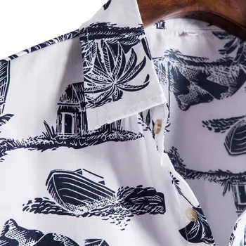 Plus Size 5XL Vyrų Havajų Marškinėliai Gėlių Spausdinti 2021 Kvėpuojantis Streetwear trumpomis Rankovėmis Palaidinė Vasaros Atvartas Atsitiktinis Vyrų Paplūdimio Marškinėliai