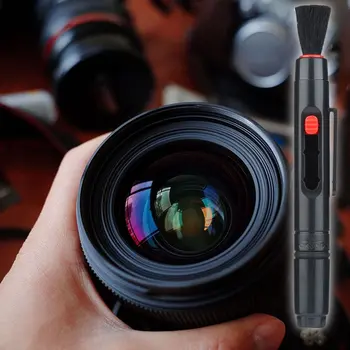 3 1 Kit Lens Cleaner Pen Dulkių Cleaner DSLR VCR Kamera, Objektyvai, Filtrai, Valymo Ištraukiama Šepetys