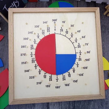 JaheerToy Montessori Švietimo Žaislas Vaikų Žaislai Matematikos Mokymo Pagalbos Dalinės Plokštelės Apskritimo ilgio Santykį Medienos
