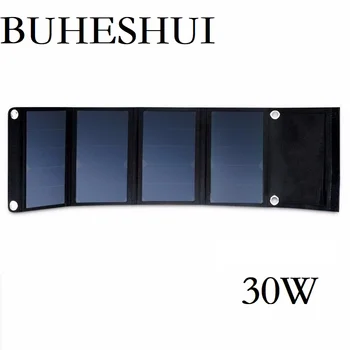 BUHESHUI 30W, Sulankstomas Saulės baterijų Įkroviklio Nešiojamų Dual USB Saulės Kroviklis iphone/Galia Banko Sunpower Lauko vandeniui