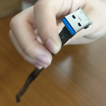 3A USB3.0 Tipas Dvigubas 90 Laipsnių USB-Kaspinas Plokščio Kabelio Aukštyn/Žemyn Kampu USB Tipas-Greito Įkrovimo Duomenų Perdavimo Kabelis USB Laidas