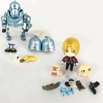 Populiariausių Anime Fullmetal Alchemist Brolija 10cm mielas kawaii Edward Elric Alphonse veiksmų skaičius, nustatyti modelius, vaikų dovanų