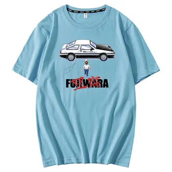 Naujų Toyota AE86 Trumpas Rankovės Nissan R32 T-shirt MAZDA RX-7 FC3S Vyrai Moterys Hipster Anime Marškinėlius Pradinė D Atsitiktinis Crewneck Marškinėliai