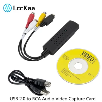 LccKaa USB 2.0 RCA Kabelio Adapteris Keitiklis, Garso Vaizdo įrašymo Kortelės Adapterį, KOMPIUTERIO Kabeliai, TV, DVD, VHS Surinkimo Prietaiso Transliacijos