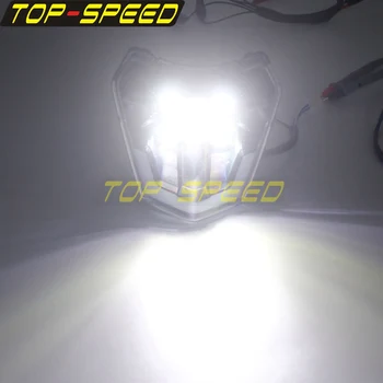 Už SX F WIKI XCF FE TE FC LED Dirt Bike Motocross priekinis žibintas Hi/Lo Šviesos Veikia Šviesos 530 XC-W Šešių Dienų XC-F 450 125 250 350