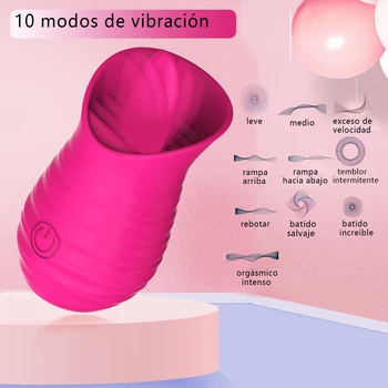 Vibratoriai Moterims Klitoris Massager 10 Režimų, Galinga Kalba Lyžis G Spot Klitorio Spenelių Stimuliatorius Clit Suaugusiųjų Sekso Žaislai