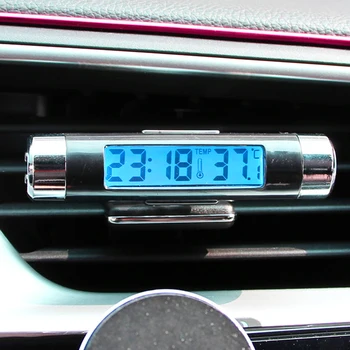 Automobilių Skaitmeninis Laikrodis, Automobilių Elektroninis Laikrodis Temperatūros Ekranas, Elektroninis Laikrodis LCD Termometras, Automatinis Laikrodis Automobilių Reikmenys