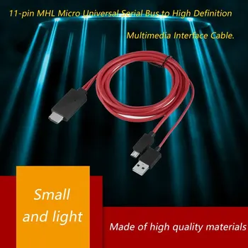 Profesinės MHL 1080p Micro USB Į HDMI Kabelis Su 11 Pin Samsung Galaxy S1-4 Note1-4 S4 I9500 S3 I9300