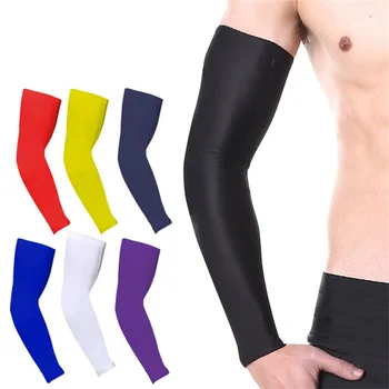 1PCS Krepšinio Arm Sleeve rankų apsaugai, apsaugantys Quick Dry UV Protectin Veikia Arka Parama Rankos Šildytuvus Fitneso Alkūnė Trinkelėmis Dviračiu