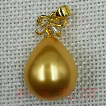 15-18mm Didžiulis Baroko Shell Perlų, Aukso Pakabukas Drugelis formos 18k Pobūdžio Aurora Šalies ašaros aukso Įtaigus Dangler AAA